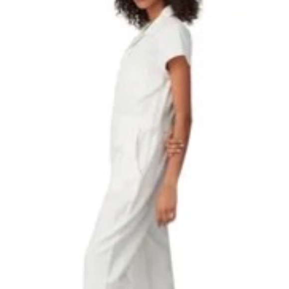 A Piece Apart Rent the Runway Azore white linen jumpsuit sz 2 $445 - Picture 2 of 11